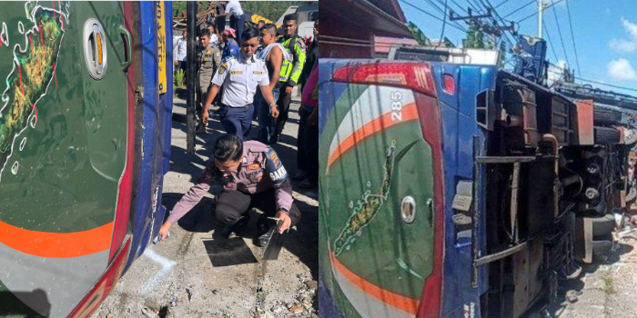 kecelakaan bus als di padang panjang