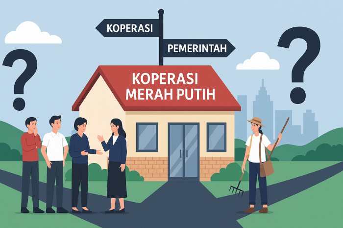 Ilustrasi Koperasi Merah Putih (SuaraNalar.com)